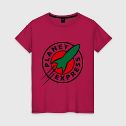 Футболка хлопковая женская Planet Express, цвет: маджента