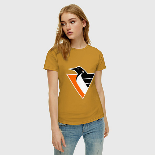 Женская футболка Pittsburgh Penguins / Горчичный – фото 3