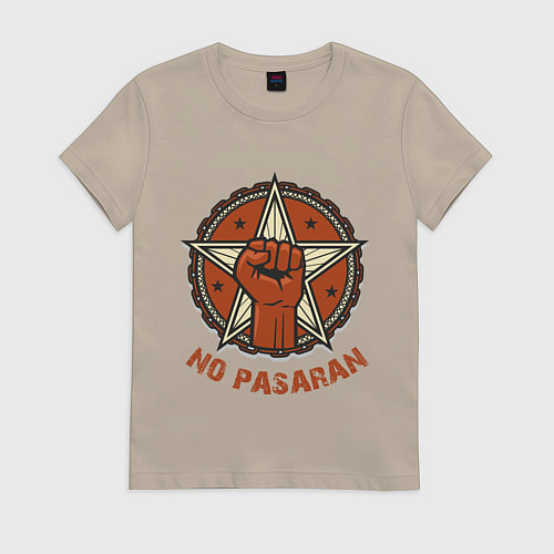 Женская футболка No Pasaran / Миндальный – фото 1