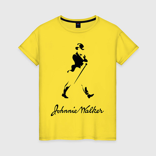 Женская футболка Johnnie Walker / Желтый – фото 1