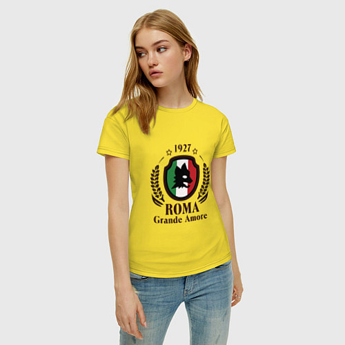 Женская футболка AS Roma: Grande Amore / Желтый – фото 3
