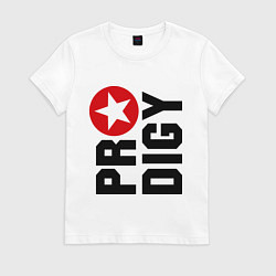 Футболка хлопковая женская Prodigy Star, цвет: белый