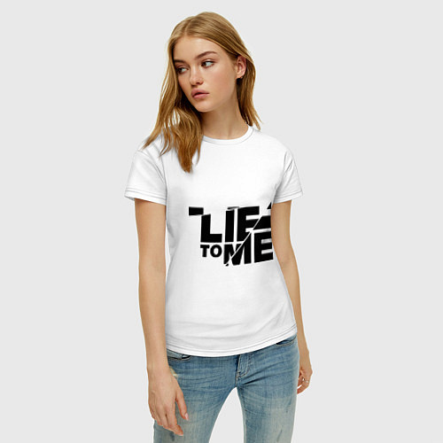 Женская футболка Lie to me / Белый – фото 3