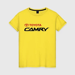 Футболка хлопковая женская Toyota Camry, цвет: желтый
