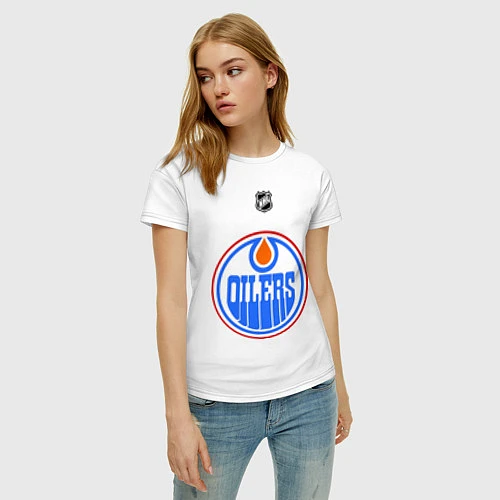 Женская футболка Edmonton Oilers: Khabibulin 35 / Белый – фото 3