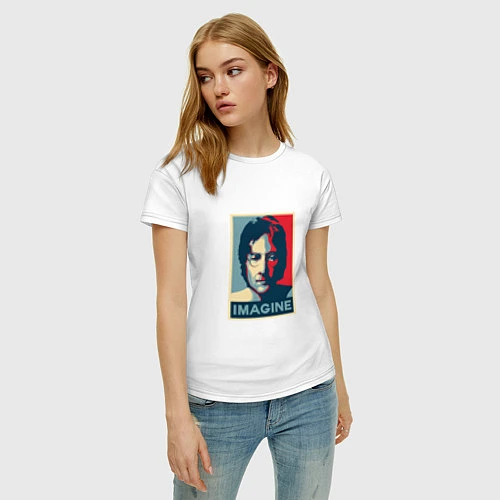 Женская футболка Lennon Imagine / Белый – фото 3