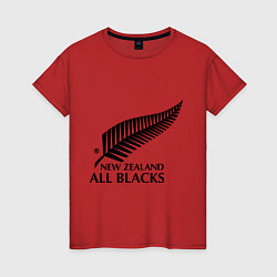 Футболка хлопковая женская New Zeland: All blacks, цвет: красный