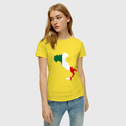 Футболка хлопковая женская Италия (Italy), цвет: желтый — фото 2