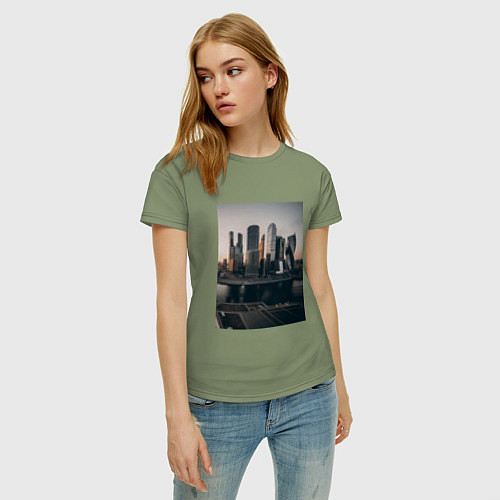 Женская футболка Moscow City / Авокадо – фото 3