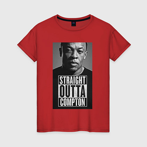 Женская футболка Dr. Dre: Straight Outta / Красный – фото 1