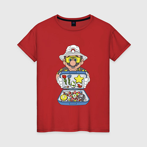 Женская футболка Summer Mario / Красный – фото 1