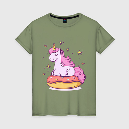 Женская футболка Единорог на пончике / Авокадо – фото 1