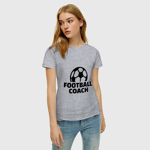 Женская футболка Football Coach / Меланж – фото 3