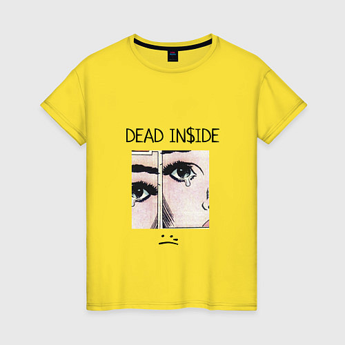 Женская футболка Dead Inside / Желтый – фото 1