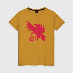 Футболка хлопковая женская Warlock Eagle, цвет: горчичный