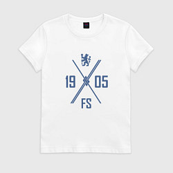 Футболка хлопковая женская Chelsea - 1905 FS, цвет: белый