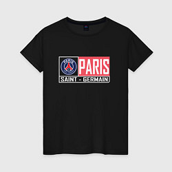 Футболка хлопковая женская Paris Saint-Germain - New collections, цвет: черный