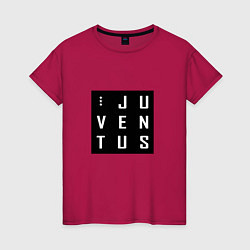 Футболка хлопковая женская Juventus FC: Black Collection, цвет: маджента