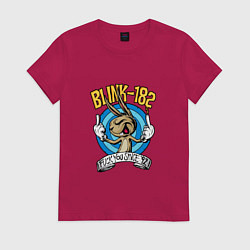 Футболка хлопковая женская Blink-182: Fuck you, цвет: маджента