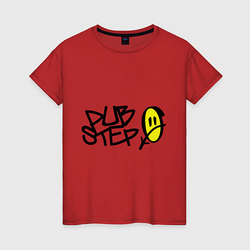 Женская футболка Dubstep: Sad smile / Красный – фото 1