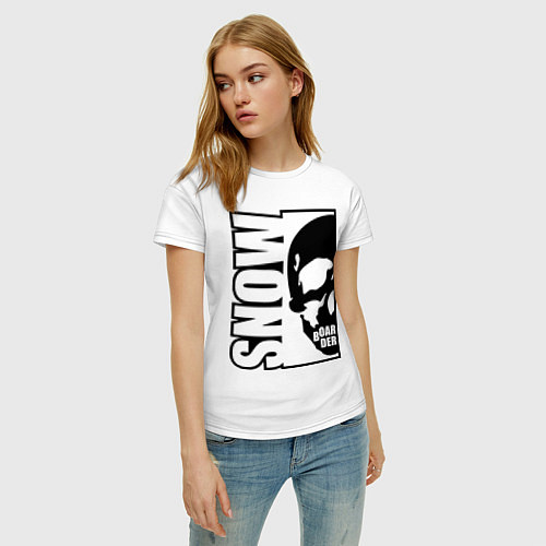 Женская футболка Snowboarder / Белый – фото 3