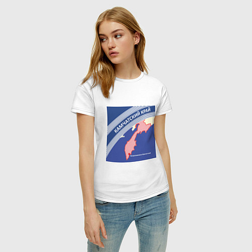 Женская футболка Беломор: Камчатский край / Белый – фото 3