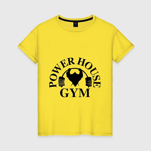 Женская футболка Power House Gym / Желтый – фото 1