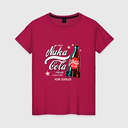 Футболка хлопковая женская Nuka-Cola Enjoy, цвет: маджента
