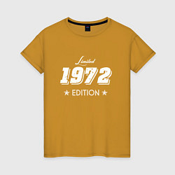 Футболка хлопковая женская Limited Edition 1972, цвет: горчичный