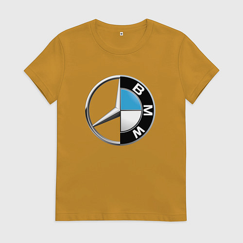 Женская футболка BROTHERS / Горчичный – фото 1