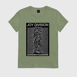 Футболка хлопковая женская Joy Division: Unknown Pleasures, цвет: авокадо