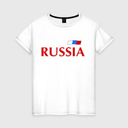 Футболка хлопковая женская Сборная России: 9 номер, цвет: белый