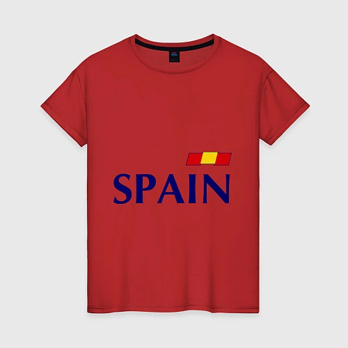 Женская футболка Сборная Испании: 9 номер / Красный – фото 1