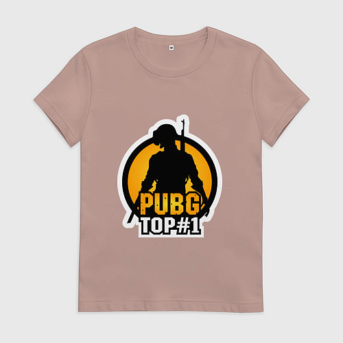 Женская футболка PUBG Top 1 / Пыльно-розовый – фото 1