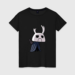 Футболка хлопковая женская Hollow Knight, цвет: черный