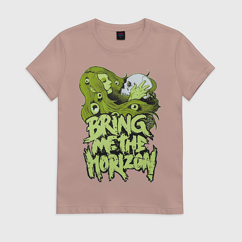 Женская футболка Bring Me The Horizon: Green Girl / Пыльно-розовый – фото 1