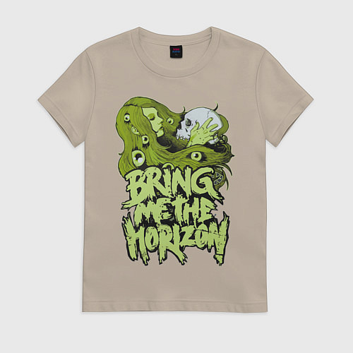 Женская футболка Bring Me The Horizon: Green Girl / Миндальный – фото 1