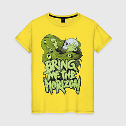 Футболка хлопковая женская Bring Me The Horizon: Green Girl, цвет: желтый