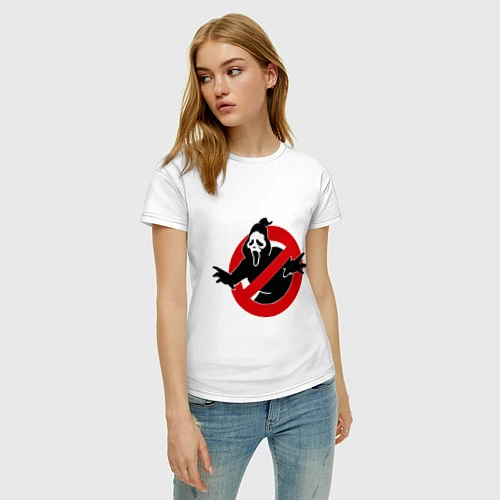 Женская футболка Крик: запрещено / Белый – фото 3