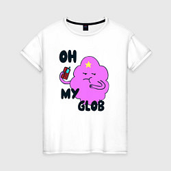 Футболка хлопковая женская Oh My Glob, цвет: белый