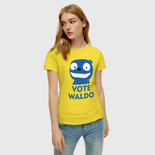 Женская футболка Vote Waldo / Желтый – фото 3