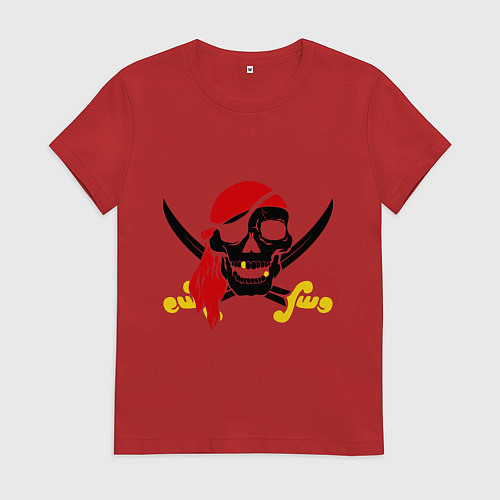 Женская футболка Пиратская футболка / Красный – фото 1