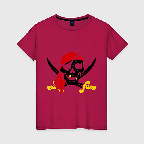Женская футболка Пиратская футболка / Маджента – фото 1