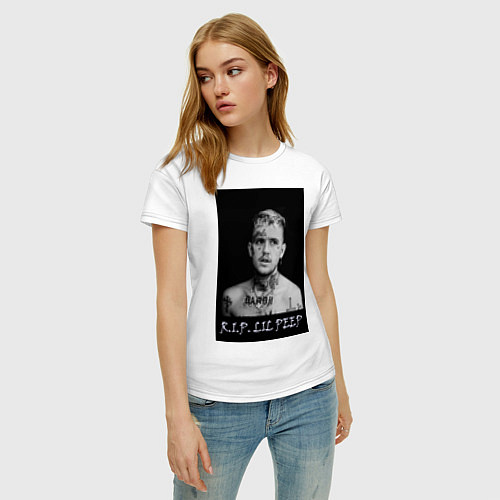 Женская футболка RIP Lil Peep / Белый – фото 3