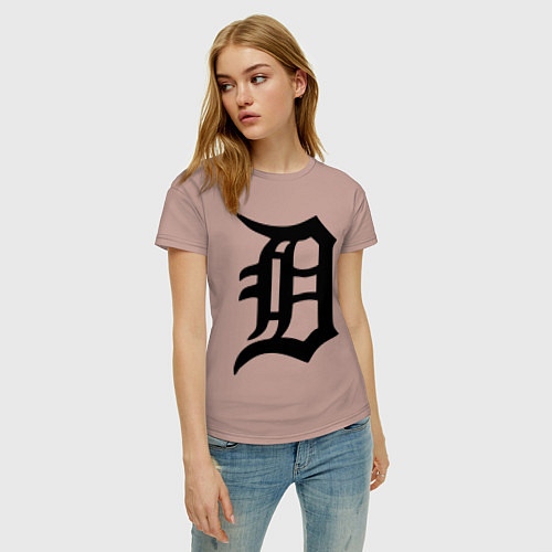 Женская футболка Detroit Tigers / Пыльно-розовый – фото 3