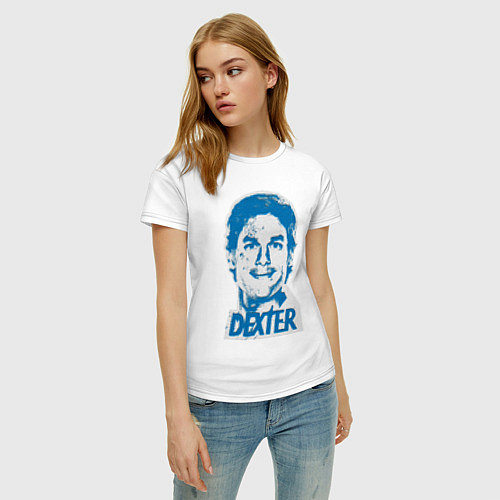 Женская футболка Dexter Face / Белый – фото 3