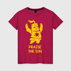 Футболка хлопковая женская Praise the Sun, цвет: маджента