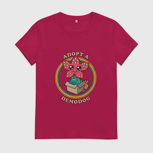 Женская футболка Adopt a Demodog / Маджента – фото 1