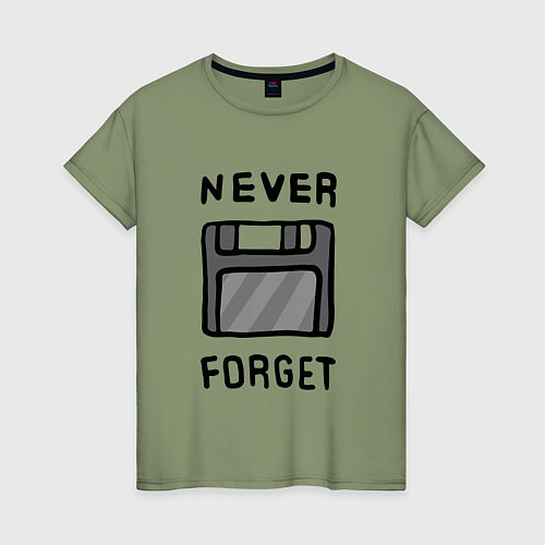 Женская футболка Never Forget / Авокадо – фото 1