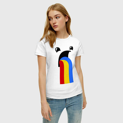 Женская футболка Funny Rainbow / Белый – фото 3